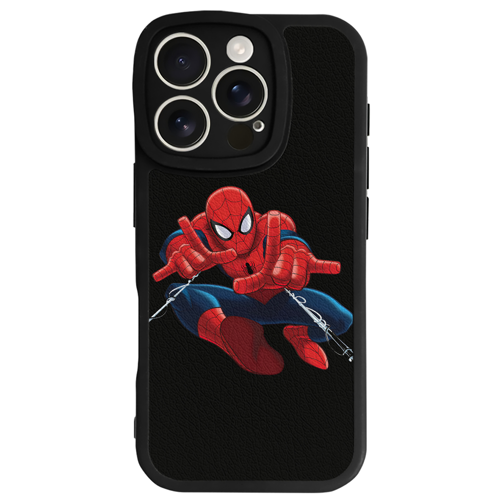 （画像用） Spider Man スパイダーマン 【iPhone 16シリーズ対応】シリコンスマホケース（レザー調） 材質：シリコン